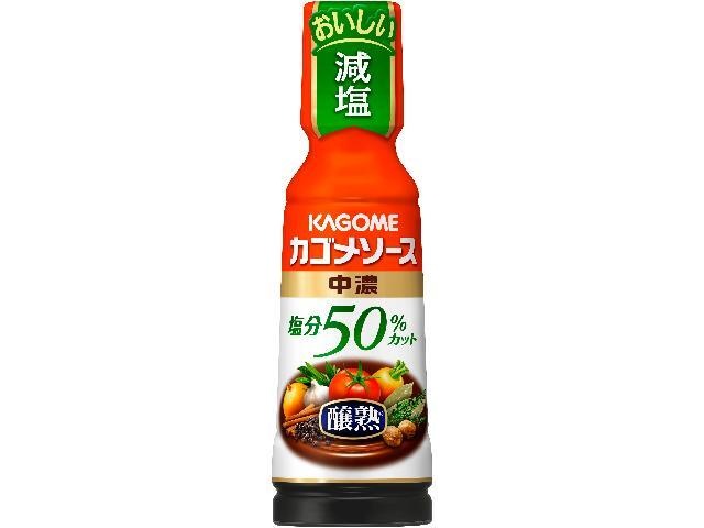 カゴメ 醸熟ソース塩分５０％カット中濃 １８０ｍｌ □お取り寄せ品 【購入入数３０個】