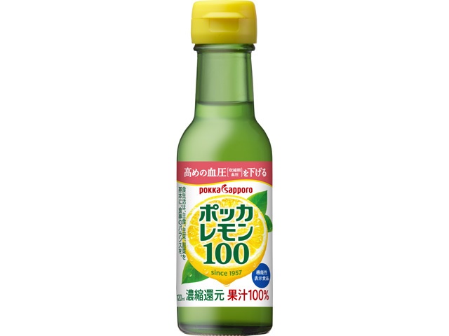 ポッカサッポロフード ポッカレモン１００ 瓶１２０ｍｌ △ 【購入入数６個】