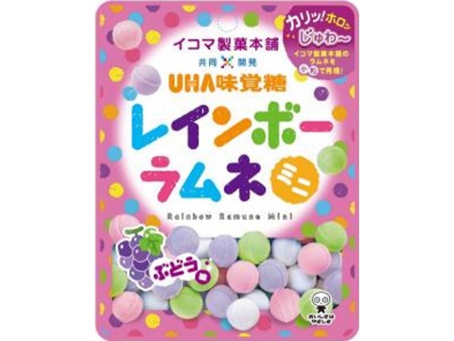 味覚糖 レインボーラムネミニ ぶどう味３０ｇ △ 【購入入数６個】