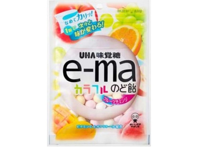 ピピン ｅ－ｍａのど飴袋 カラフルフルーツチェンジ □お取り寄せ品 【購入入数７２個】