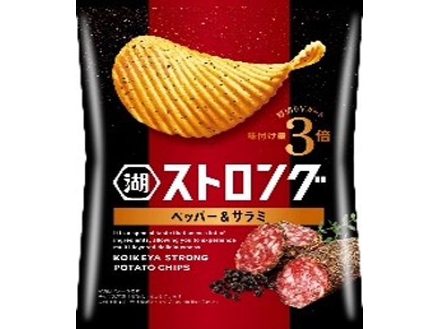 湖池屋 ストロング サラミ＆粗挽きペッパー５２ｇ □お取り寄せ品 【購入入数１２個】