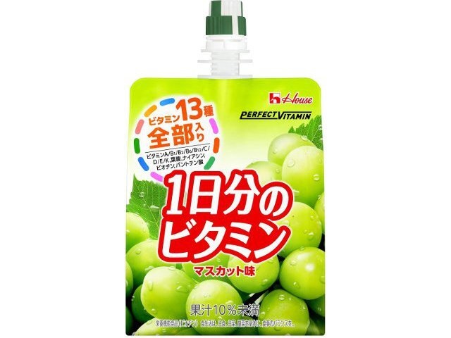 ハウスウェルネスフーズ ＰＶ１日分のビタミンゼリーマスカット味 □お取り寄せ品 【購入入数６個】