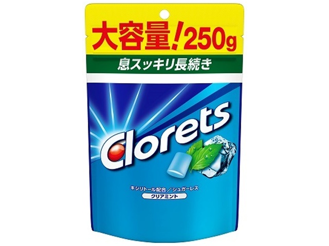クロレッツＸＰ クリアミントスタンドパウチ２５０ｇ □お取り寄せ品 【購入入数６個】