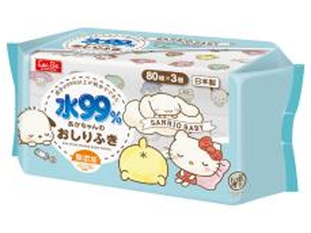 レック サンリオ おしりふき８０枚×３ △ 【購入入数１個】