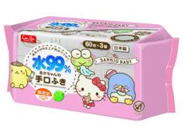 レック サンリオ 手口ふき６０枚×３ △ 【購入入数１個】