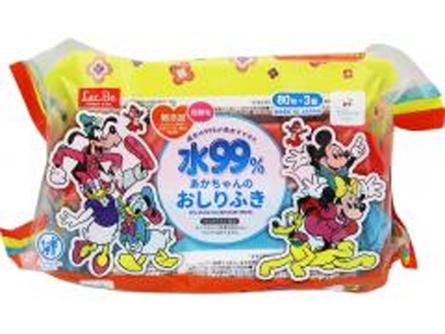 レック おしりふき８０枚×３ミッキー＆フレンズ □お取り寄せ品 【購入入数１６個】