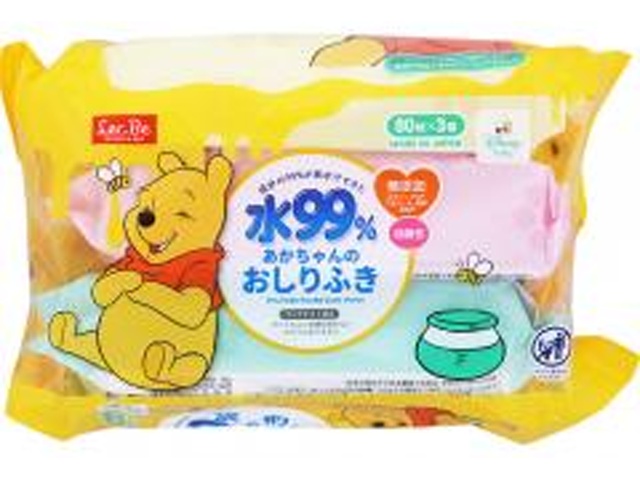 レック おしりふき８０枚×３ くまのプーサン □お取り寄せ品 【購入入数１６個】