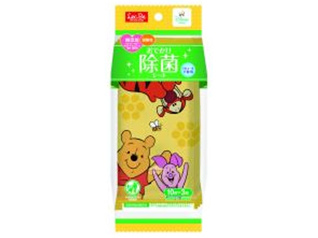 レック くまのプーさんおでかけ除菌シート１０枚×３ □お取り寄せ品 【購入入数３６個】
