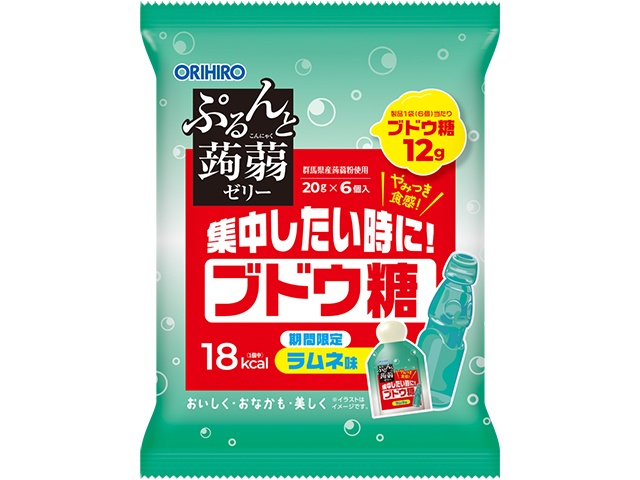 オリヒロプランデュ ぷるんと蒟蒻ゼリーパウチブドウ糖  【購入入数２４個】
