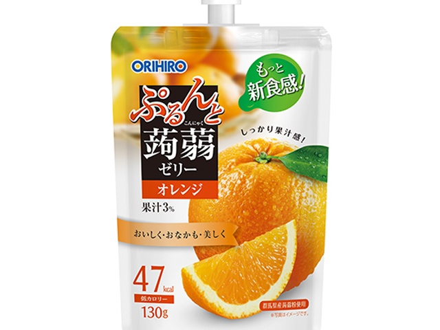 オリヒロぷるんと蒟蒻ゼリースタンディングオレンジ味 □お取り寄せ品 【購入入数４８個】