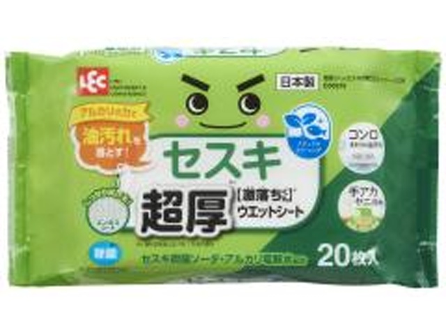 レック セスキ超厚ウェットシート２０枚 □お取り寄せ品 【購入入数３６個】