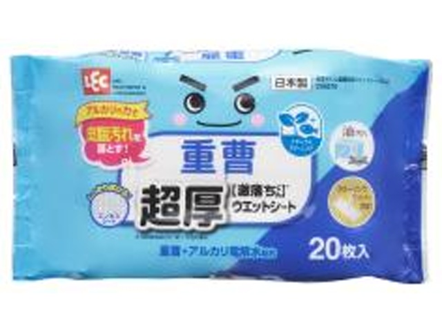 レック 重曹超厚ウェットシート２０枚 □お取り寄せ品 【購入入数３６個】