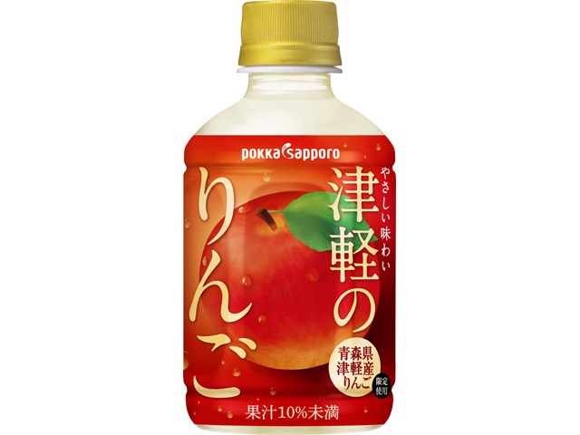 ポッカサッポロフード 津軽のりんご Ｐ２８０ｍｌ 【今月の特売 飲料水】 △ 【購入入数２４個】