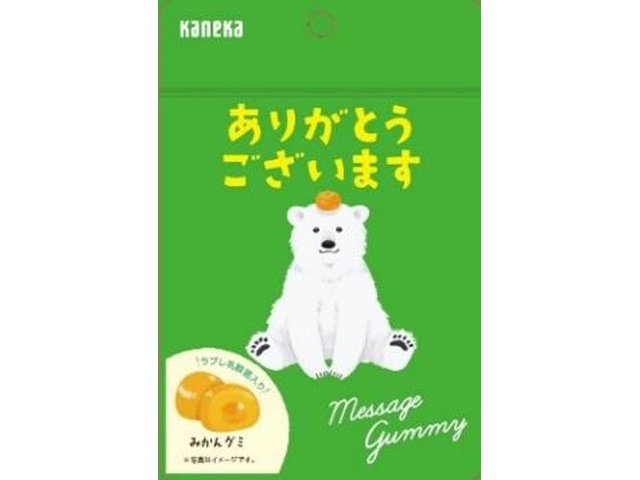 カネカ メッセージグミ ありがとうございます４０ｇ 【新商品 12/1 発売】 □お取り寄せ品 【購入入数８０個】