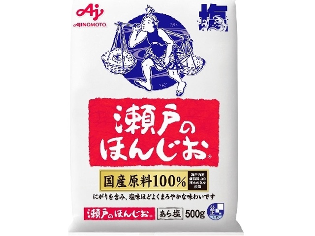 味の素 瀬戸のほんじお ５００ｇ袋 △ 【購入入数３０個】
