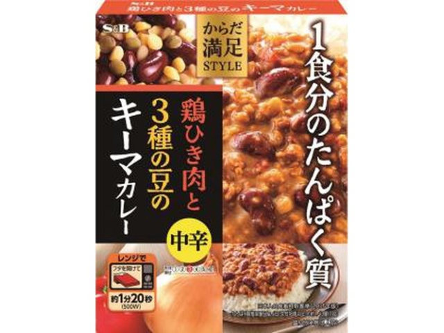 Ｓ＆Ｂ 鶏ひき肉と３種の豆のキーマカレー 中辛 □お取り寄せ品 【購入入数３６個】