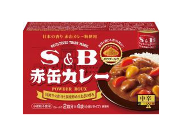 Ｓ＆Ｂ 赤缶カレー パウダールウ中辛 １５２ｇ  【購入入数６個】