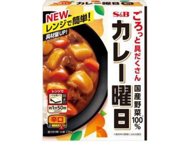 Ｓ＆Ｂ カレー曜日 辛口２３０ｇ □お取り寄せ品 【購入入数３０個】