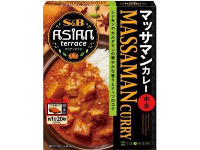 Ｓ＆Ｂ アジアンテラス マッサマンカレー中辛 □お取り寄せ品 【購入入数３６個】