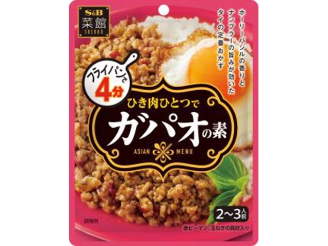 Ｓ＆Ｂ 菜館 ガパオの素７５ｇ □お取り寄せ品 【購入入数６０個】