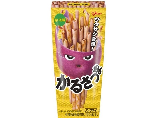グリコ かるさつま 紫いも味３６ｇ △ 【購入入数１０個】