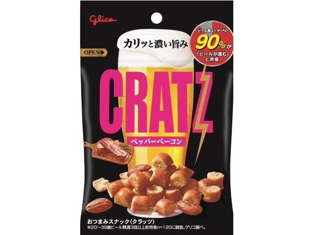 グリコ クラッツ ペッパーベーコン４２ｇ △ 【購入入数１２個】
