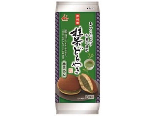 井村屋 あんこたっぷり和菓子屋の抹茶どら焼き ３個 △ 【購入入数６個】