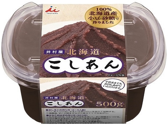 井村屋 北海道こしあん ５００ｇ □お取り寄せ品 【購入入数１２個】