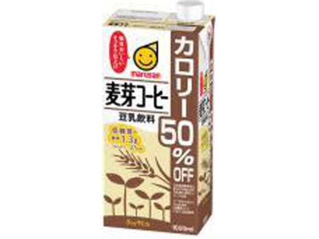 マルサン 豆乳麦芽コーヒーカロリー５０％オフ１Ｌ □お取り寄せ品 【購入入数６個】