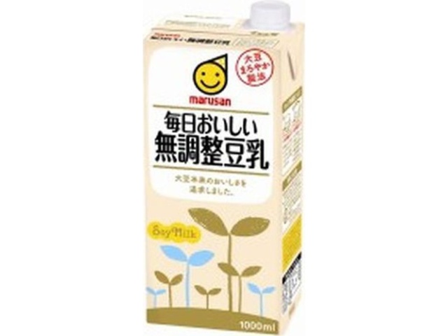 マルサン 毎日おいしい無調整豆乳１Ｌ □お取り寄せ品 【購入入数６個】