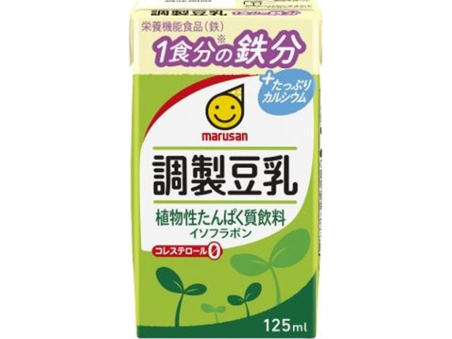 マルサン 調製豆乳１食分の鉄分紙１２５ｍｌ □お取り寄せ品 【購入入数２４個】