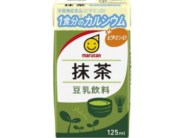 マルサン 豆乳飲料抹茶 １食分のカルシウム紙１２５ □お取り寄せ品 【購入入数２４個】