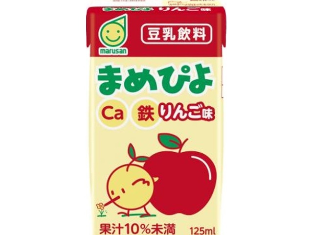 マルサン まめぴよ りんご味紙１２５ｍｌ □お取り寄せ品 【購入入数２４個】