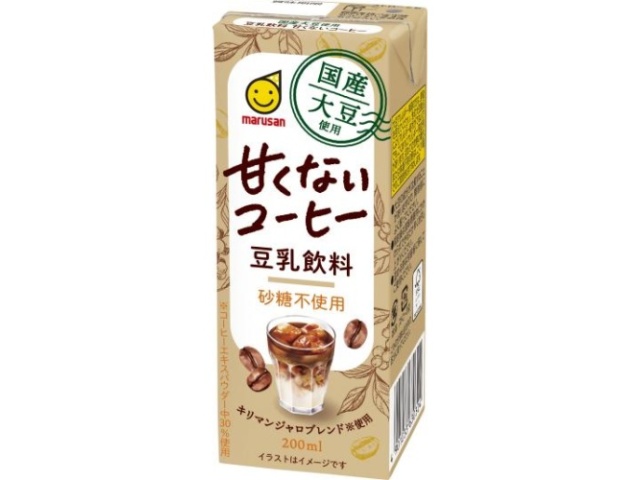 マルサン 国産大豆豆乳飲料甘くないコーヒー紙２００ □お取り寄せ品 【購入入数２４個】