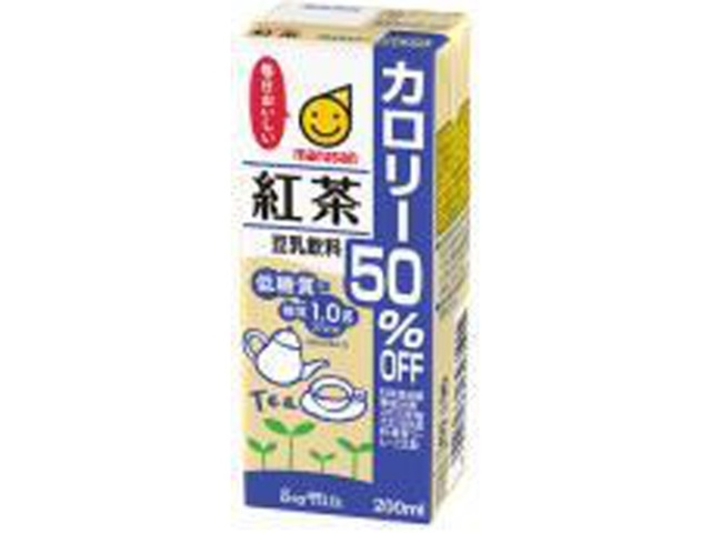 マルサン 豆乳飲料紅茶カロリー５０％オフ２００ｍｌ □お取り寄せ品 【購入入数２４個】