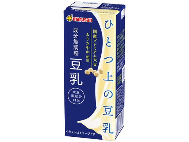 マルサン ひとつ上の豆乳成分無調整豆乳紙２００ｍｌ △ 【購入入数２４個】