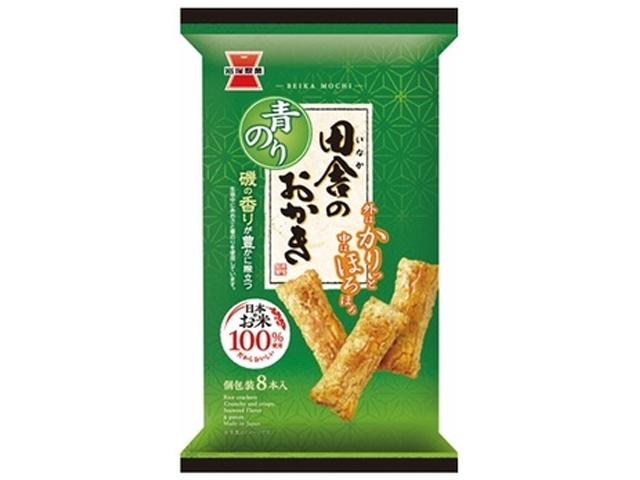岩塚製菓 田舎のおかき 青のり味８本 【今月の特売 菓子】 【購入入数１２個】