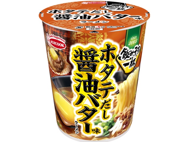 エース 飲み干す一杯ホタテだし醤油バター味ラーメン □お取り寄せ品 【購入入数１２個】