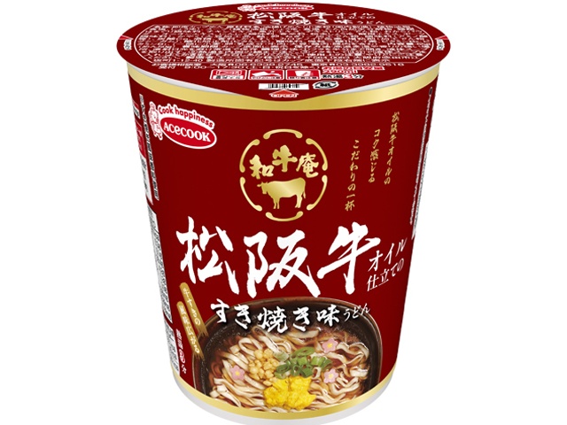 エース 和牛庵松阪牛オイルすき焼き味うどん 【新商品 2/9 発売】 【今月の特売 麺類】 □お取り寄せ品 【購入入数１２個】