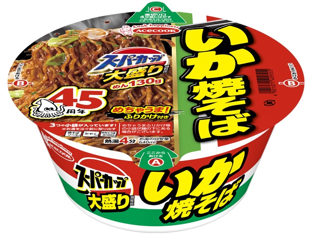 エース スーパーカップ 大盛りいか焼そば 【新商品 3/23 発売】 □お取り寄せ品 【購入入数１２個】