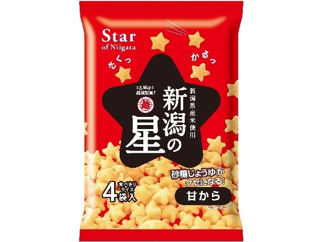 越後製菓 新潟の星 甘から８０ｇ △ 【購入入数１２個】