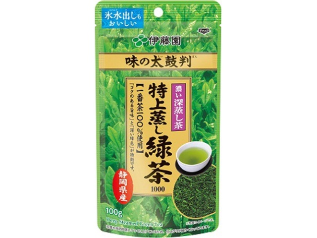 伊藤園 特上蒸し緑茶１０００ 一番茶使用１００ｇ □お取り寄せ品 【購入入数１０個】
