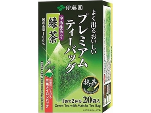 伊藤園 よく出るプレミアムＴＢ抹茶入り緑茶 ２０袋 △ 【購入入数８個】