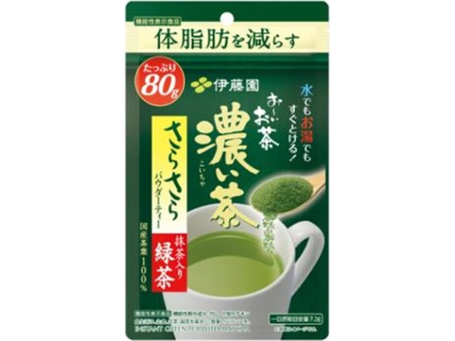 伊藤園 体脂肪減お～いお茶濃い茶さらさら抹茶８０ｇ  【購入入数６個】