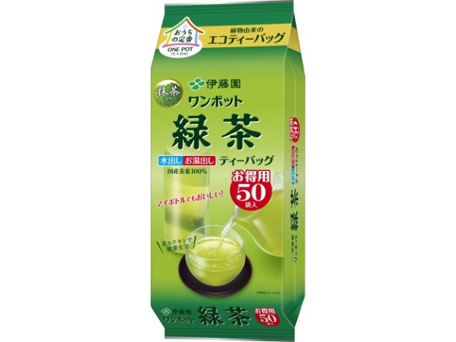 伊藤園 ワンポットティーバッグ緑茶５０袋 １５０ｇ 【新商品 3/22 発売】 □お取り寄せ品 【購入入数１０個】