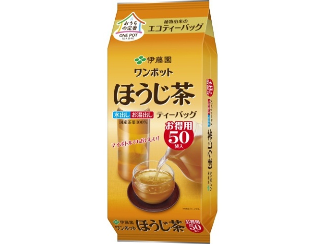 伊藤園 ワンポットエコティーバッグほうじ茶５０袋 【新商品 3/22 発売】 □お取り寄せ品 【購入入数１０個】
