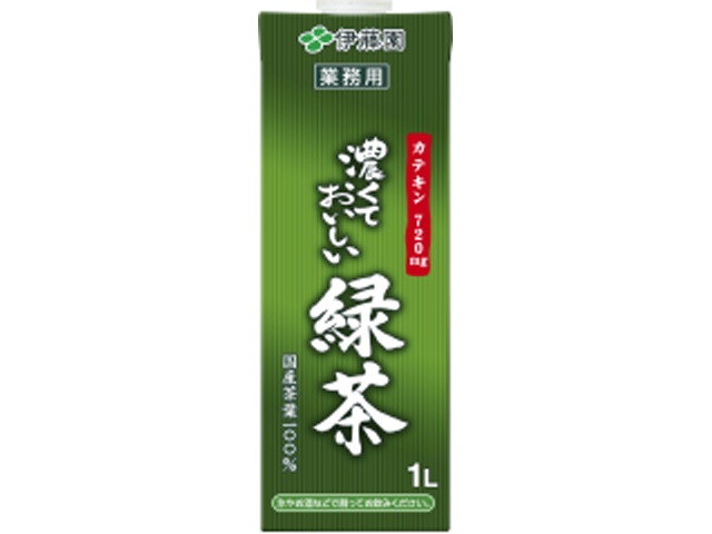 伊藤園 濃くておいしい緑茶 紙１Ｌ業務用 □お取り寄せ品 【購入入数６個】