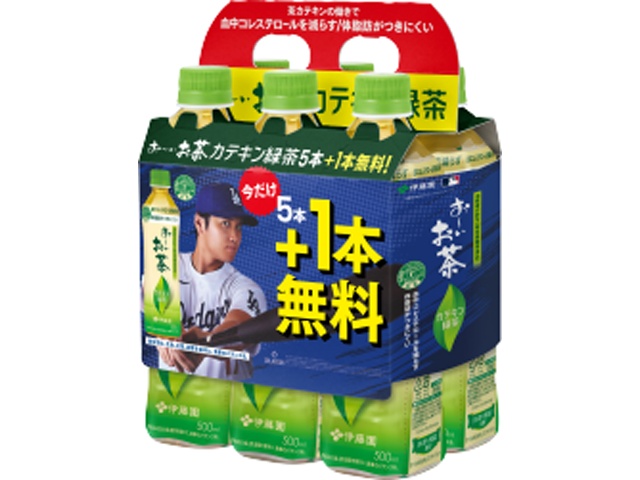 伊藤園 お～いお茶カテキン緑茶Ｐ５００ｍｌ５＋１ □お取り寄せ品 【購入入数４個】