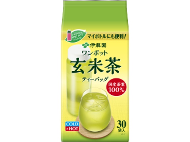 伊藤園 ワンポット玄米茶ティーバッグ３０袋 【新商品 4/6 発売】 □お取り寄せ品 【購入入数１０個】