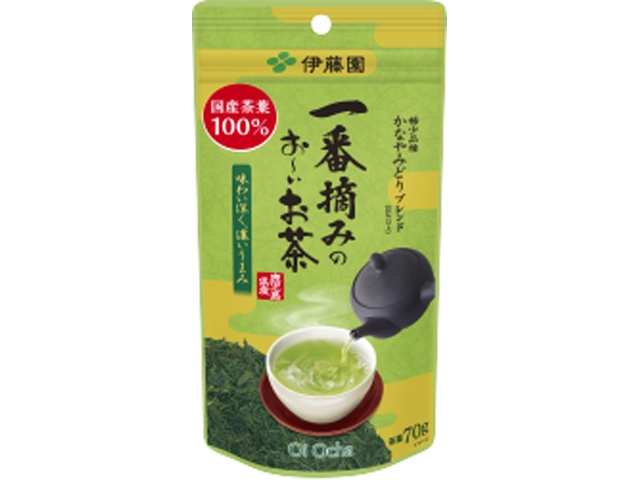 伊藤園 一番摘みのお～いお茶かなやみどり７０ｇ 【新商品 4/6 発売】 □お取り寄せ品 【購入入数１０個】